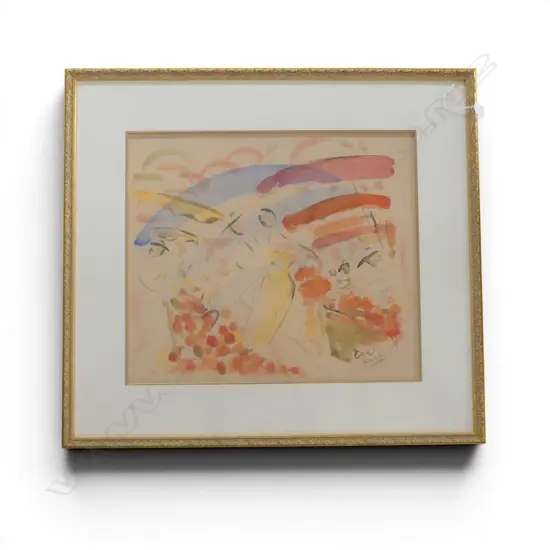 GEORGES NASRI (FRENCH b.1948), ABSTRACT WC, SIGNED & DATED 2003 480x555mm
