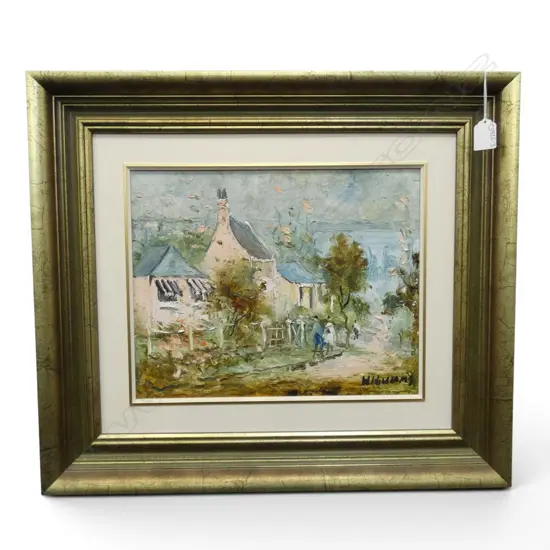 WILMOTTE WILLIAMS, OLD HOUSES, OIL ON BOARD, 295x370mm