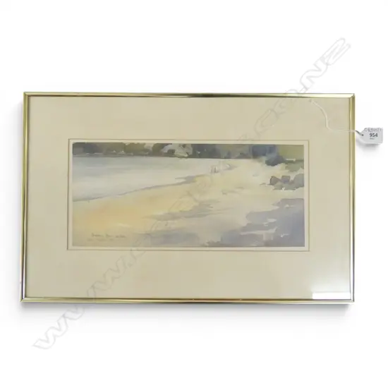 JOAN TAYLOR 'ONETANGI BEACH WAIHEKE' WC 160x350mm