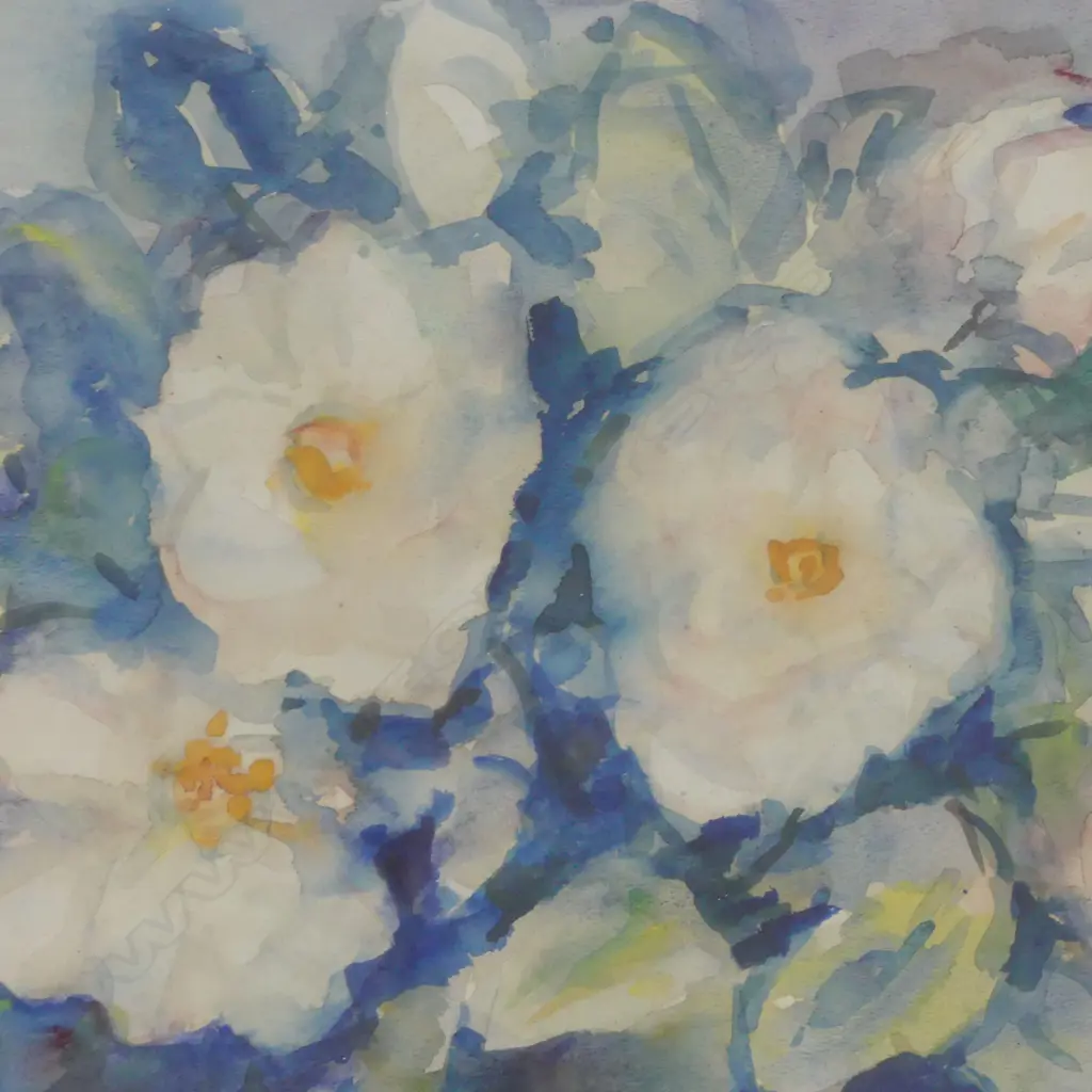  BERTHA MILES?, FLORAL STILL LIFE, WATERCOLOUR,  Image 1++