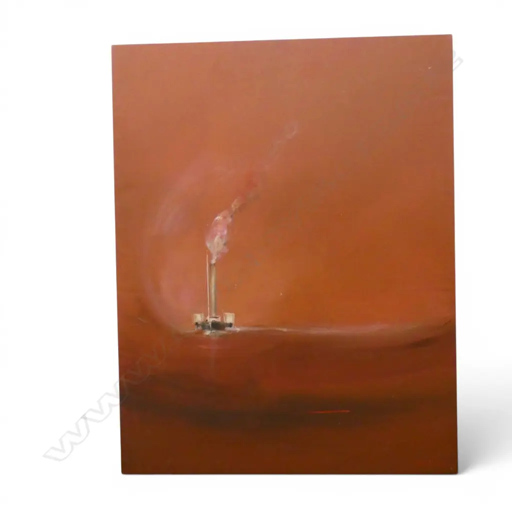 SIGNED SILWOOD, BOAT AT SEA, ACRYLIC ON CANVAS, SIGNED AND DATED '82, 910 X 700mm Image 1++