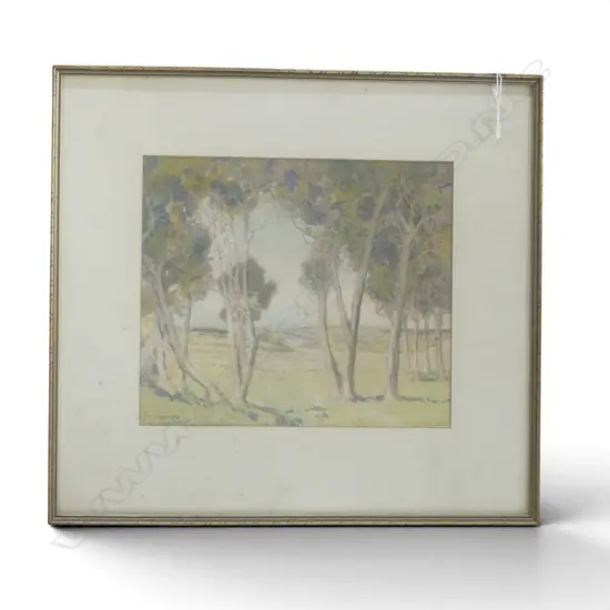JOSEPH LISSANT PALETHORPE (NZ 1877-1953) LANDSCAPE WC, SIGNED & DATED 1946 265x310mm