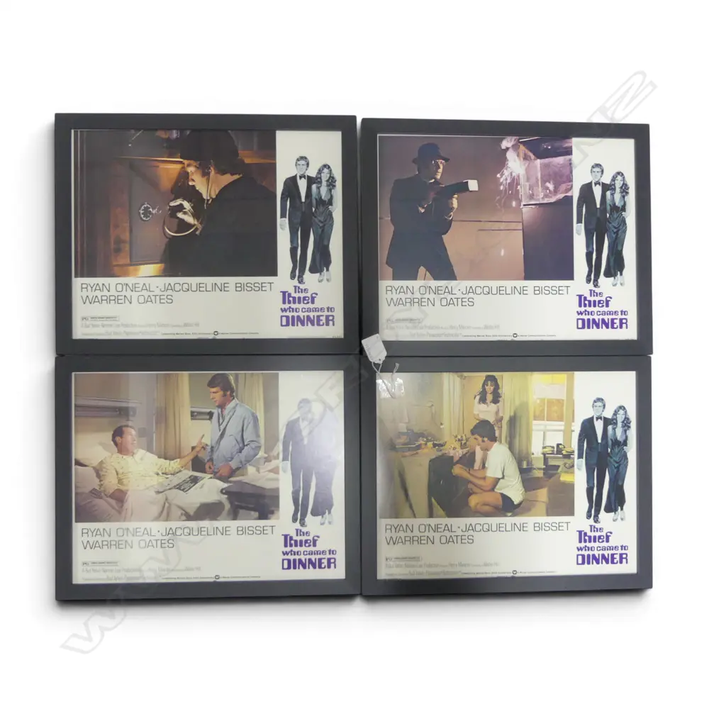 SET OF 4 DAYBILLS THE THIEF WHO CAME TO DINNER MOVIE POSTERS H270 W340 USA LITHOS Image 1++