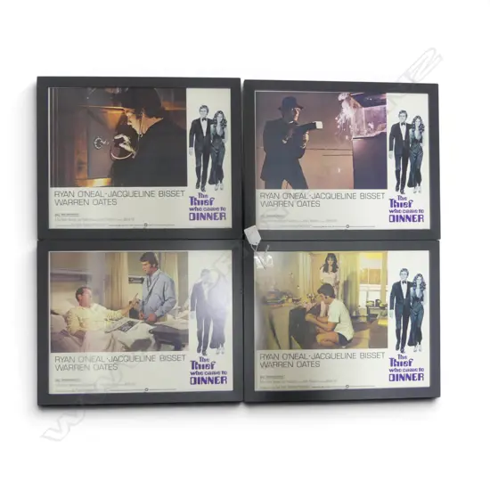 SET OF 4 DAYBILLS THE THIEF WHO CAME TO DINNER MOVIE POSTERS H270 W340 USA LITHOS