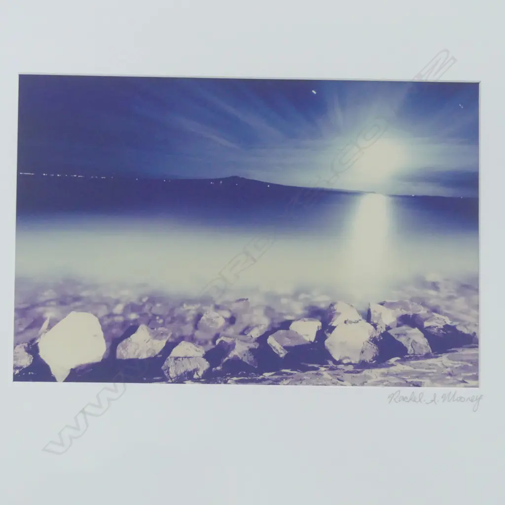 RACHEL MOONEY, MOON OVER MISSION BAY, TIMELAPS PHOTOGRAPH, Ltd Ed. 4/10, 190x290mm Image 1++