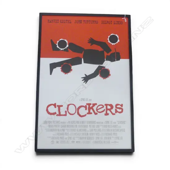 SPIKE LEE 'CLOCKERS' FRAMED ONE SHEET MOVIE POSTER USA PRINTED 1995 UNIVERSAL CITY STUDIO 1000 x 670MM