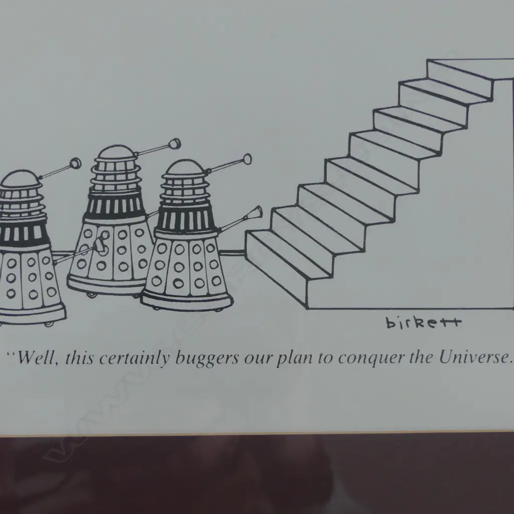 PETER BIRKETT DALEK COMIC PRINT + OTHER PRINT 290x245mm Image 1++