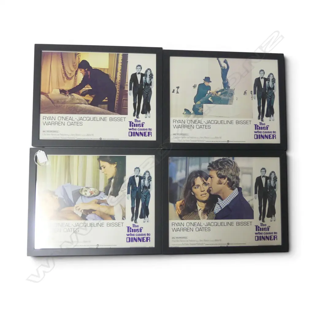 SET OF 4 DAYBILLS THE THIEF WHO CAME TO DINNER MOVIE POSTERS H270 W340 USA LITHOS Image 1++
