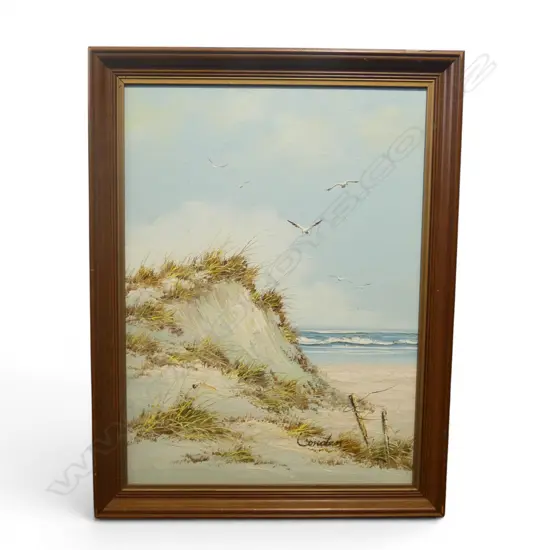 COASTAL LANDSCAPE, OIL ON BOARD, SIGNED (CONDEN?) 410x300mm