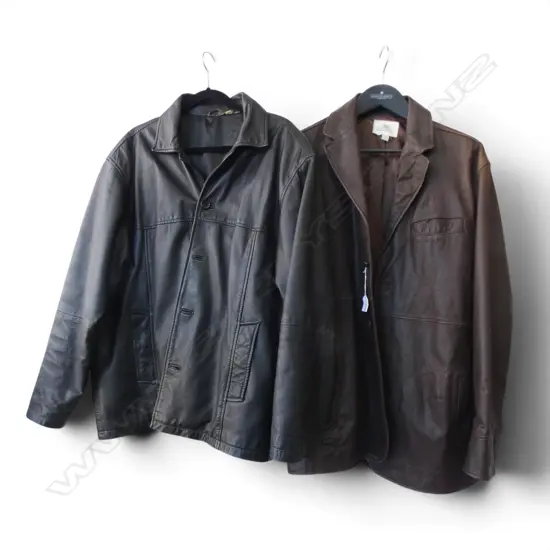 2 XL JACKETS worn, one button missing