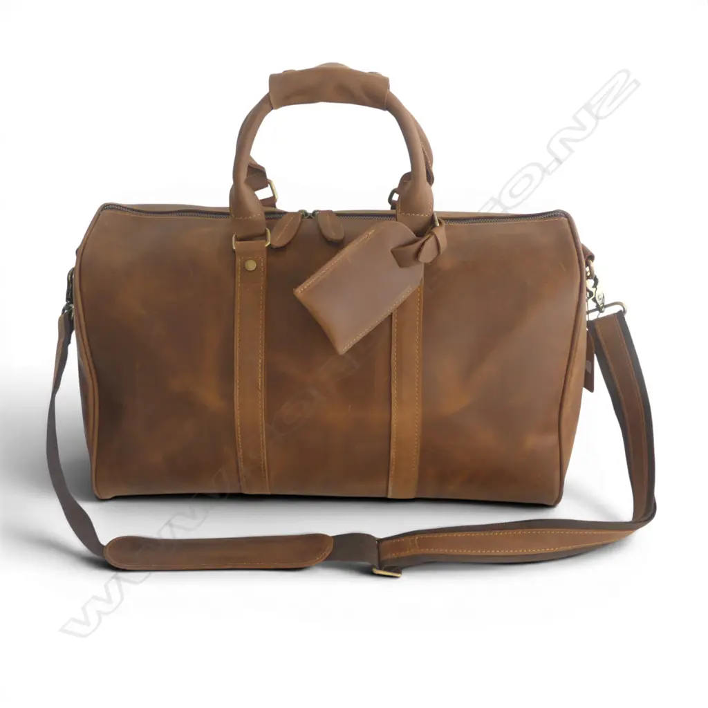 LEATHER DUFFLE BAG W.460mm Image 1++