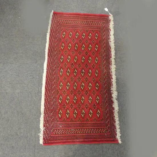 TURKMEN HAND KNOTTED WOOL PILE RUG 1160x560mm