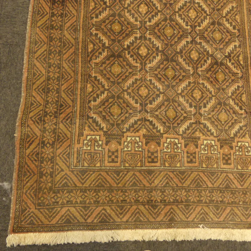 HAND KNOTTED WOOL PILE RUG 1930x1050mm Image 1++