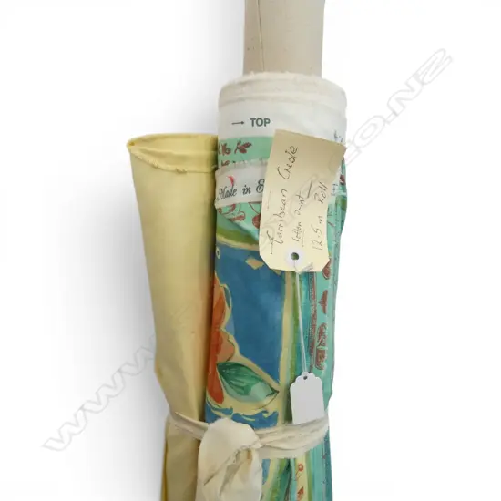 2 FABRIC BOLTS; CARIBBEAN CREOLE COTTON 12.5M & SUMMER COTTON 10M