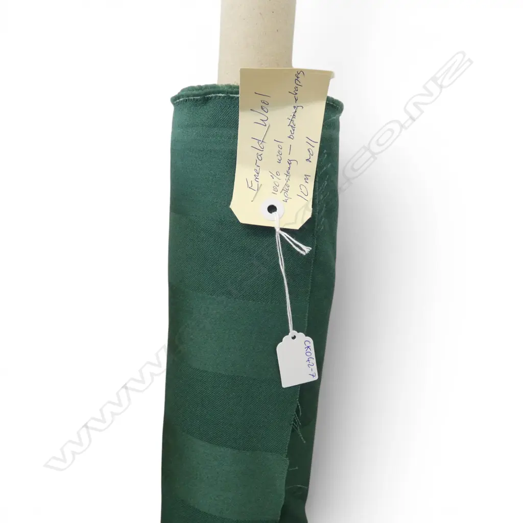 FABRIC BOLT; EMERALD WOOL UPHOLSTERY 10M Image 1++