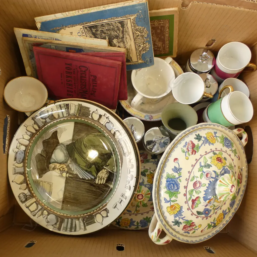 BOX LOT MIXED CHINA MASONS ROYAL DOULTON  ETC Image 1++