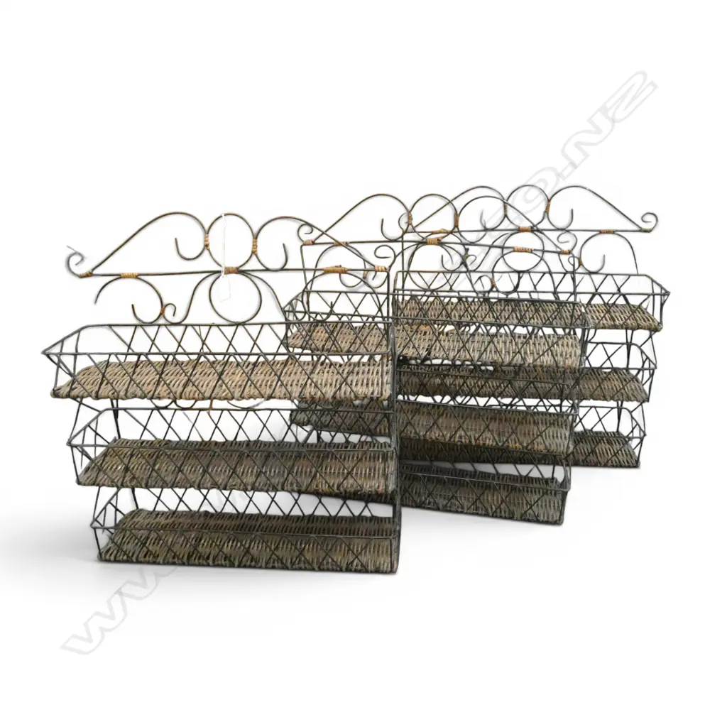 3 METAL WIRE WALL SHELVES 465x120x500mm Image 1++