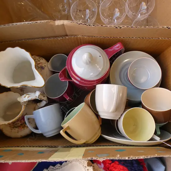 BRANKSOME COFFEE SET + 2 FANCY CHINA JUGS