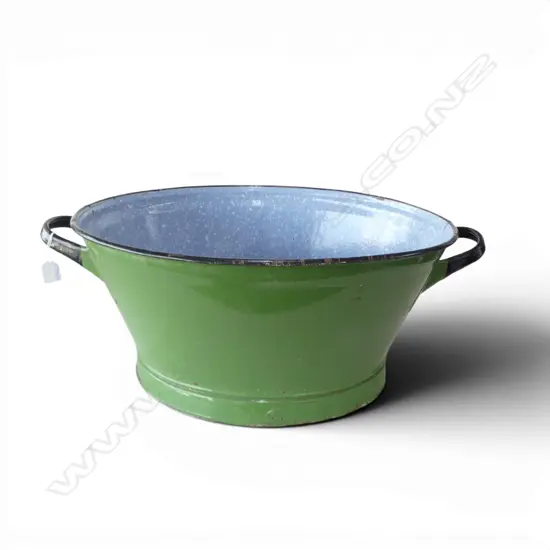 VINTAGE ENAMEL METAL WASH TUB W.750mm