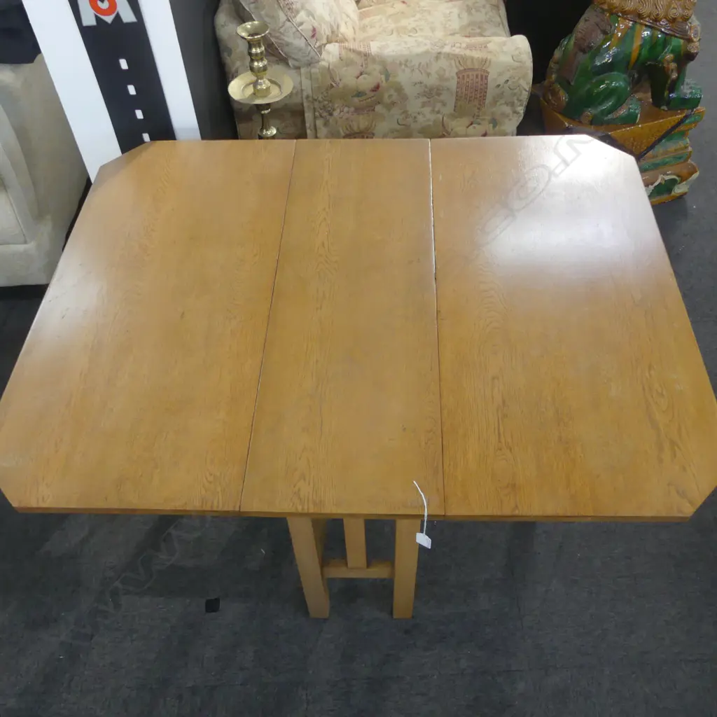 OAK DROP-SIDE TABLE 910x330x755mm Image 1++