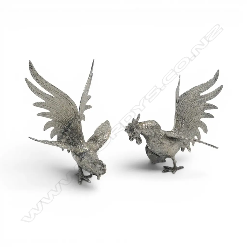 2 METAL ROOSTERS H.185mm Image 1++