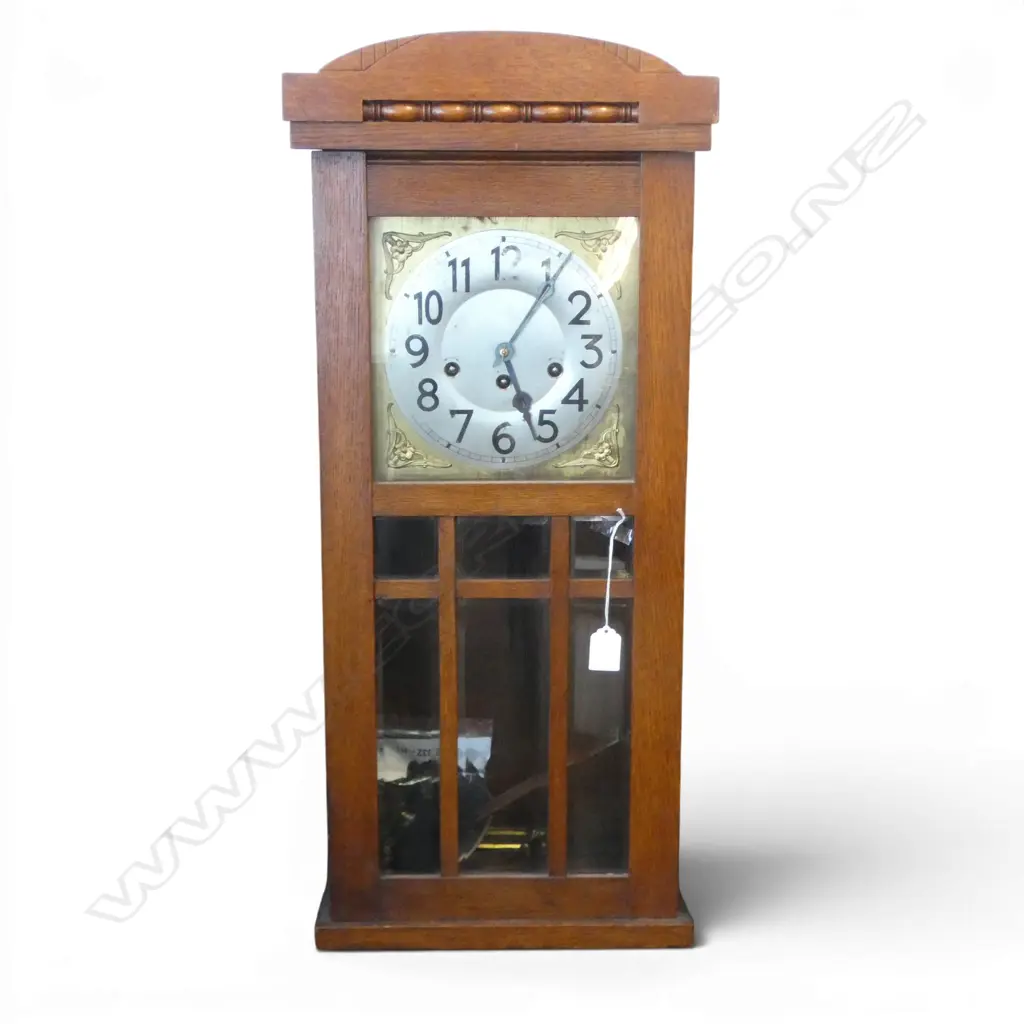 OAK CASED WALL CLOCK H.800mm Image 1++