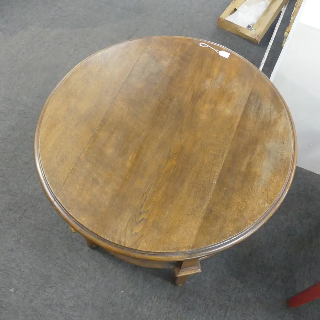EARLY 20th OAK SIDE TABLE H.610mm, 800mm dia Image 1++
