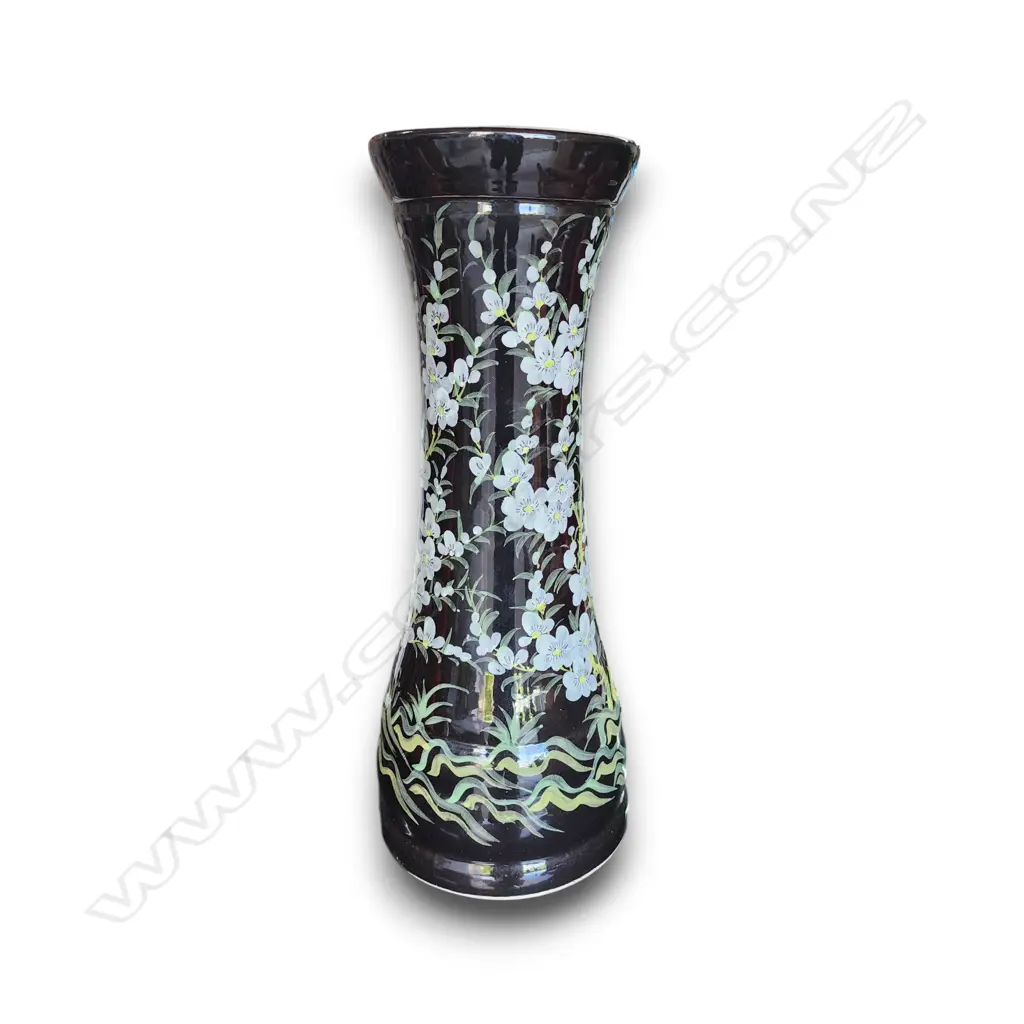 CHINESE PORCELAIN PLANT STAND DECORATED WITH BLOSSOMING PRUNUS BRANCHES 460mm H Image 1++