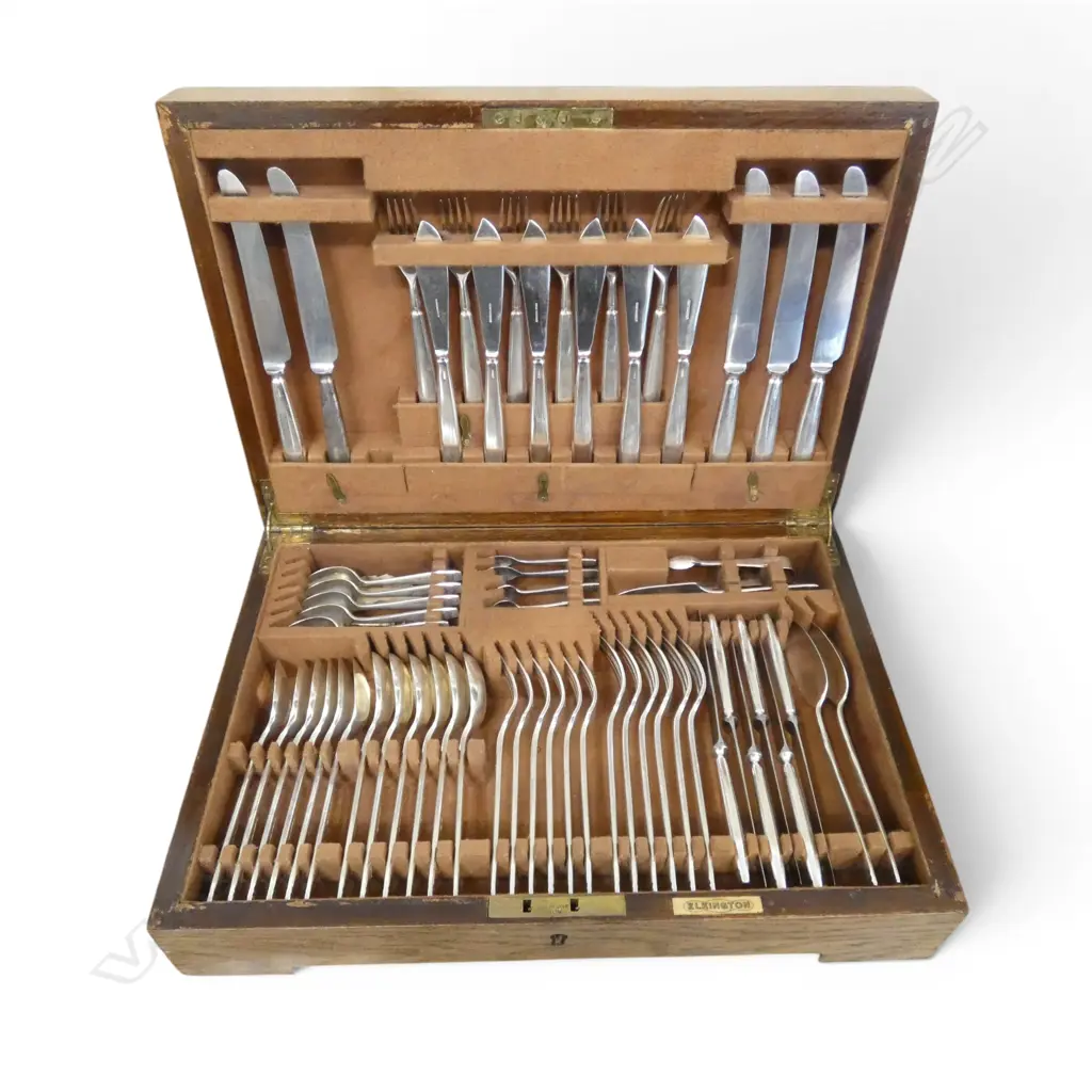 ELKINGTON PLATE CUTLERY CANTEEN W.455mm Image 1++