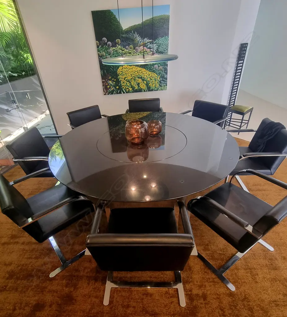 Set of eight BRNO chairs designed by Mies van der Rohe Image 1++