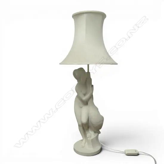 LORENZO DAL TORRIONE MARBLE? FIGURAL LAMP shade faults H.540mm