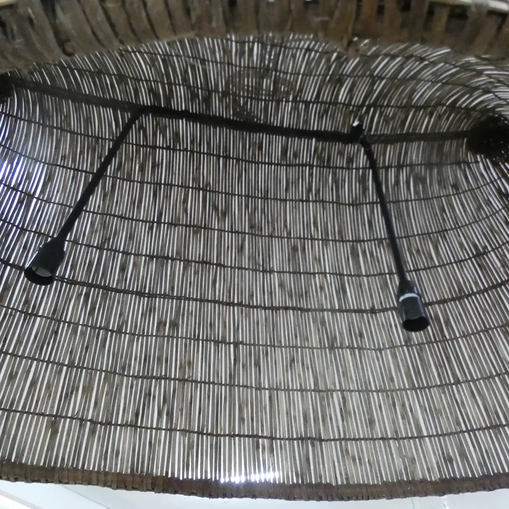 LG VINTAGE FISHING BASKET REWORKED AS LIGHT PENDANT 1300x700x800mm Image 1++