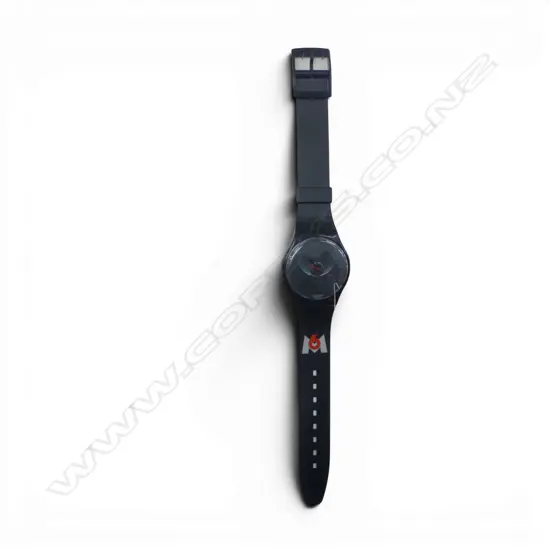 VINTAGE 1987 MAXI GIANT SWATCH WATCH 'VULCANO' '6M' L.210mm. Cracked at winder area