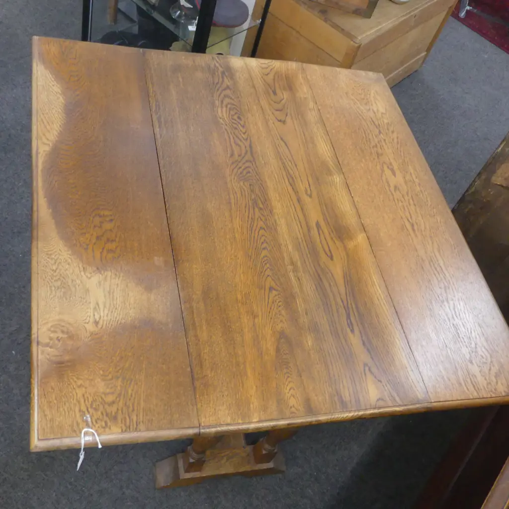 OAK DROP-SIDE TABLE 1070x460x720mm Image 1++