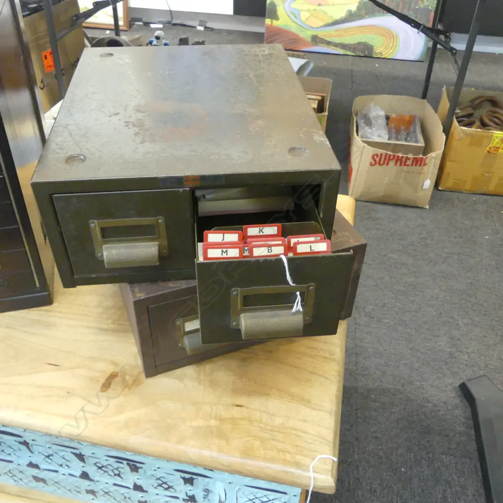 TWO INDUSTRIAL FILE DRAWERS 385X310X40MM Image 1++