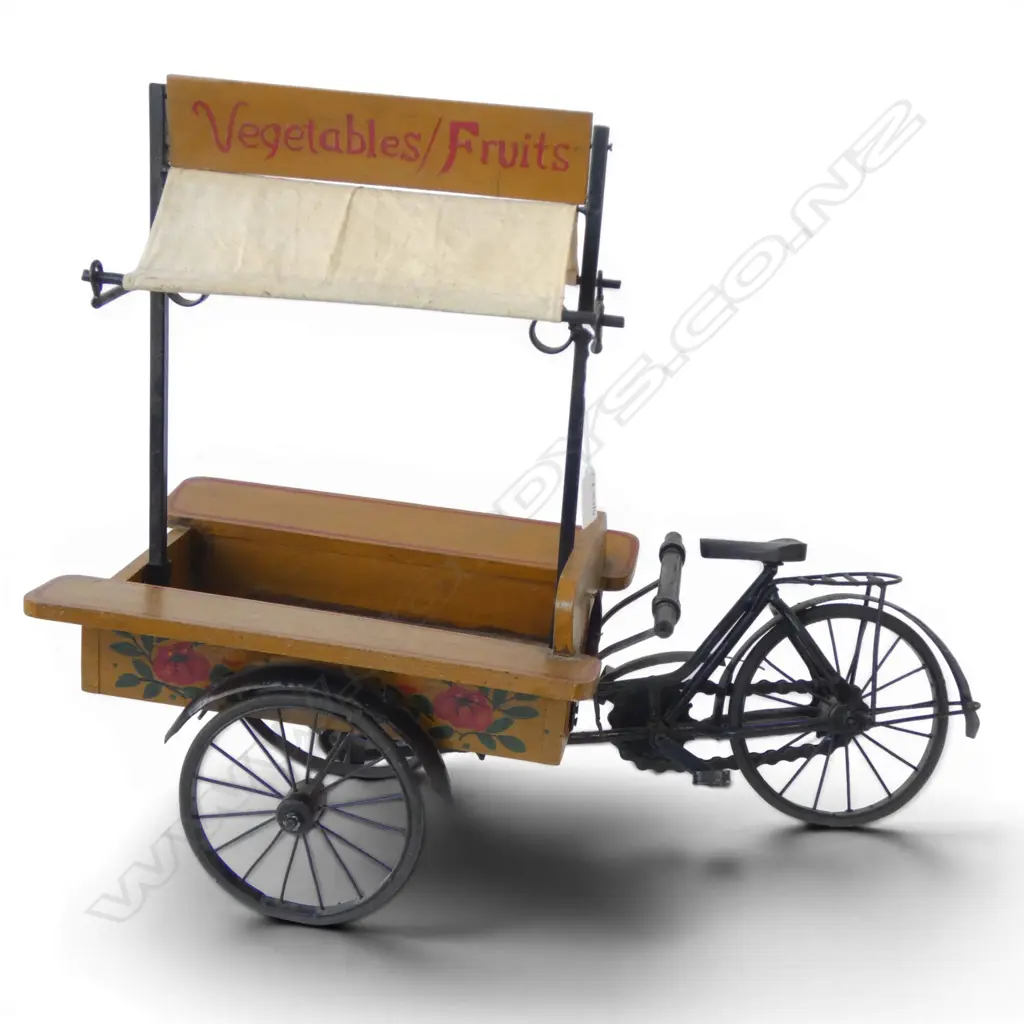 VINTAGE STYLE MODEL BIKE CART 'VEGETABLES AND FRUITS' H.500mm, L.600mm Image 1++
