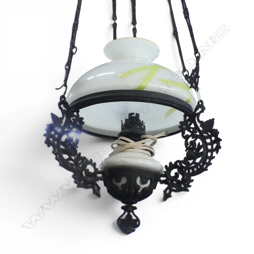 VINTAGE DUTCH INDOSIAN PENDANT LIGHT shade faults  Image 1++