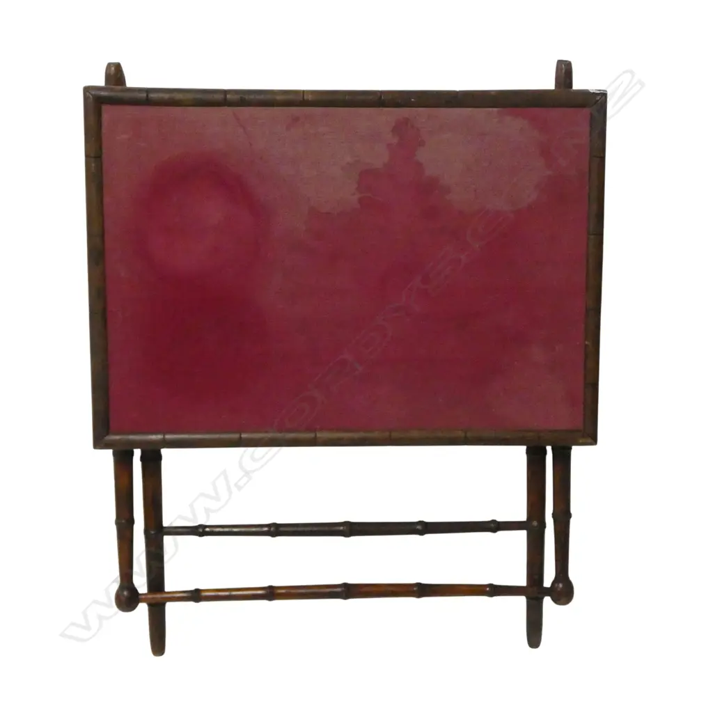VINTAGE FOLDING TABLE, FAUX BAMBOO Image 1++
