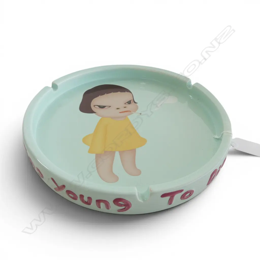 YOSHITOMO NARA FOR BOZART 'TOO YOUNG TO DIE' LG ASHTRAY 250mm dia Image 1++