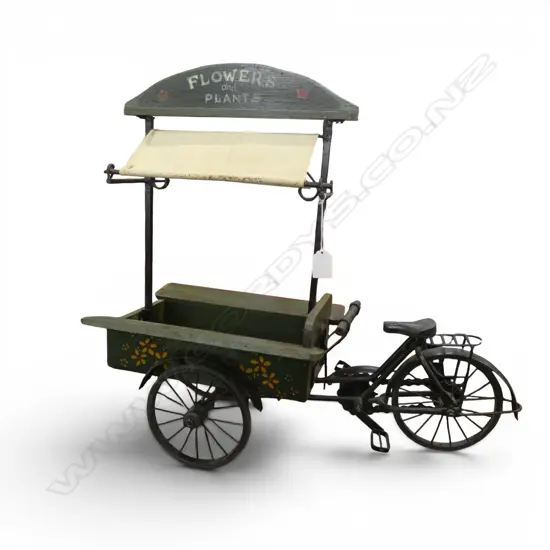 VINTAGE STYLE MODEL BIKE CART 'FLOWERS AND PLANTS' H.540mm, L.600mm