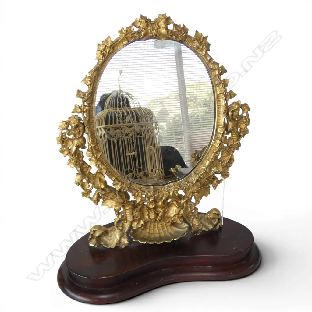 GILT METAL TABLE TOP MIRROR H.500mm Image 1++