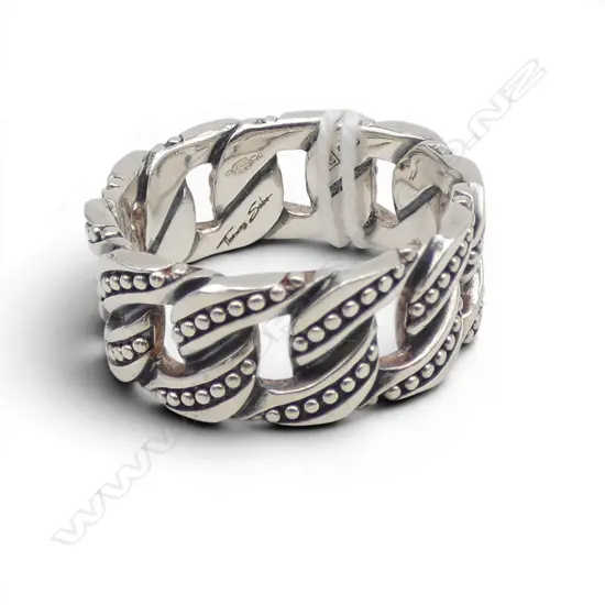 S/SILVER THOMAS SABO CHAIN RING 10.2GMS size V