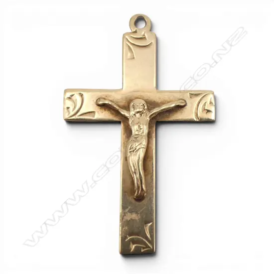 9ct GOLD CRUCIFIX PENDANT 0.77gms