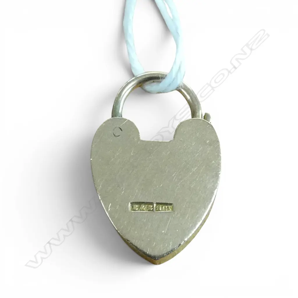 9CT HEART PADLOCK 25x15mm, 3.8gms Image 1++