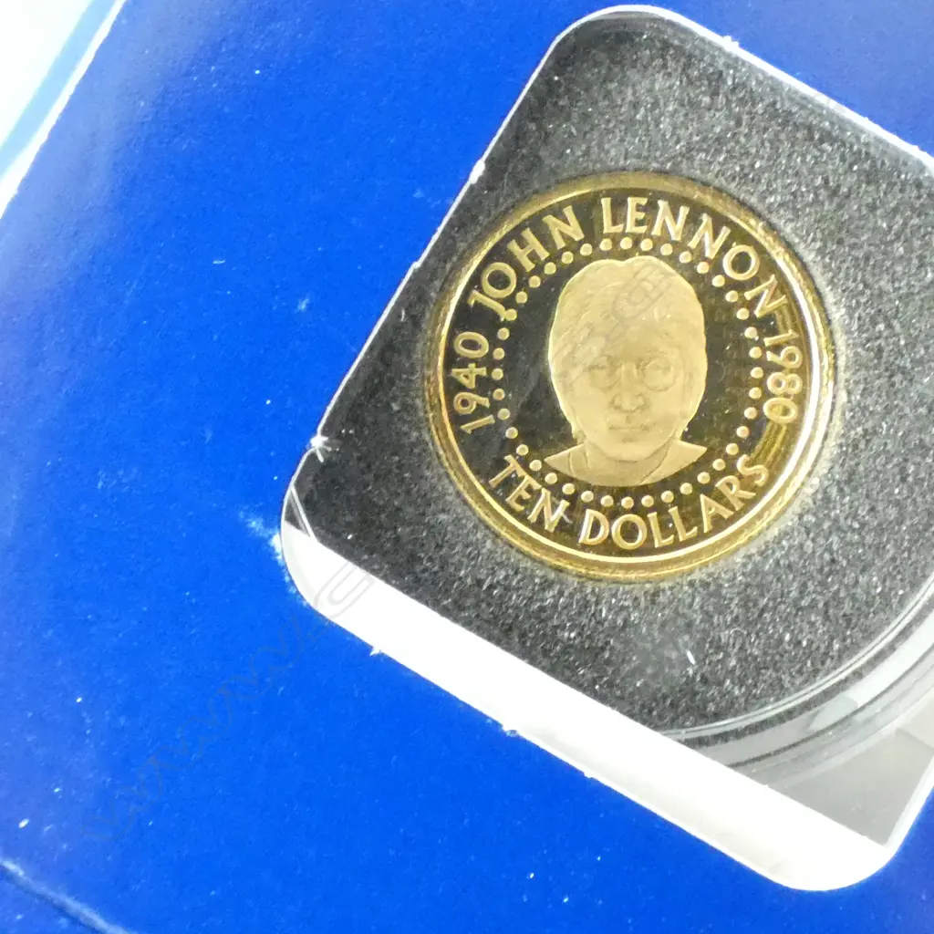MACQUARIE MINT SOLOMON ISLANDS 2005 JOHN LENNON .999 GOLD PROOF $10 COIN 1.224gms Image 1++