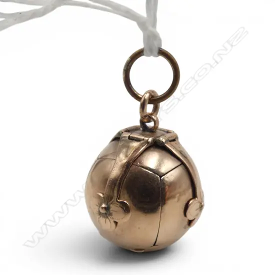 9CT ROSE GOLD MASONIC CROSS BALL FOB