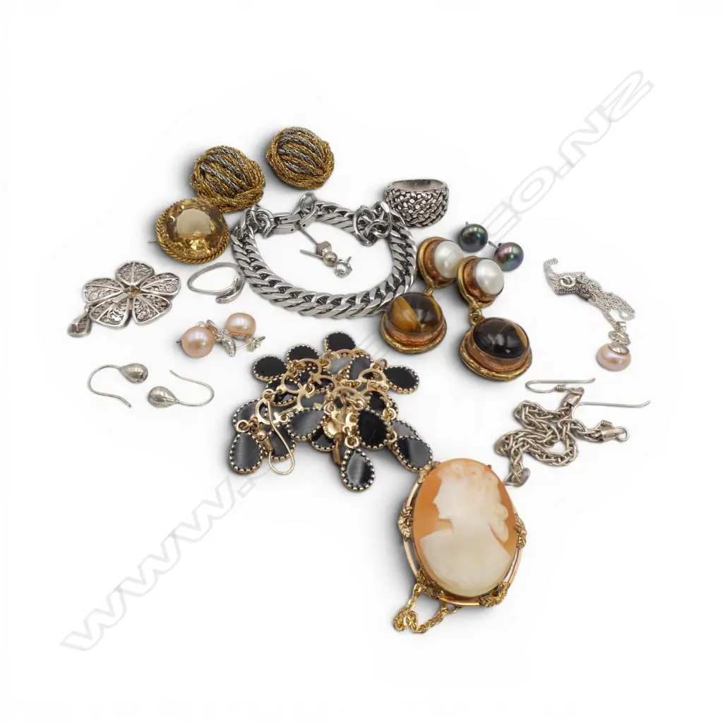 ASST. JEWELLERY INCL. EARRINGS, GP CAMEO ETC Image 1++
