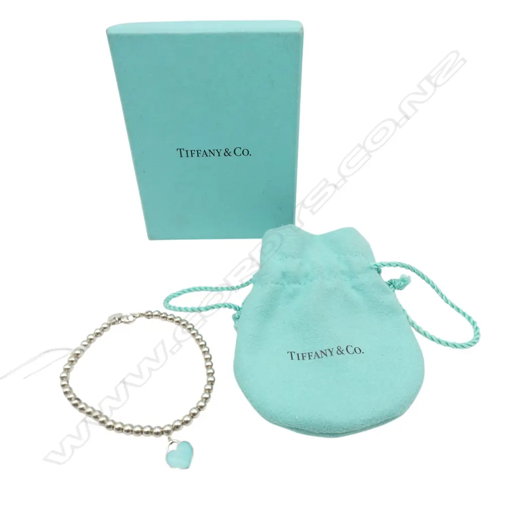 SML SILVER TIFFANY & CO. HEART BRACELET, L.170mm Image 1++