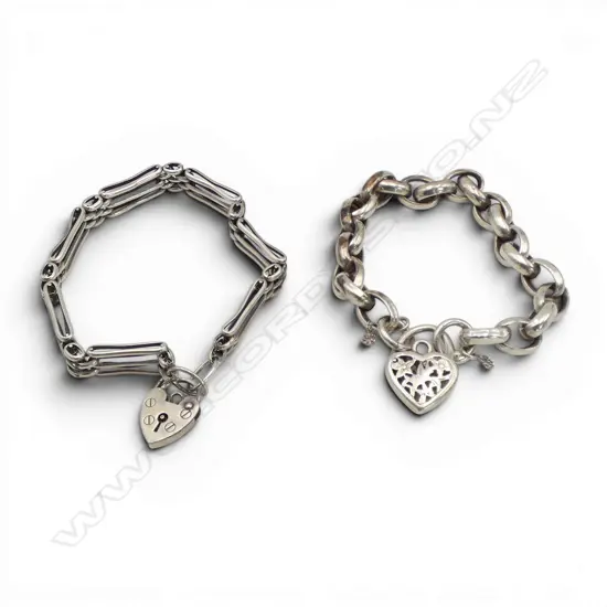 2 STG SILVER BRACELETS 50gms