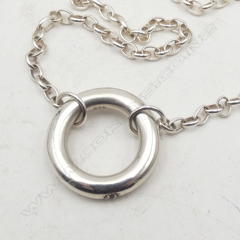 3 STG SILVER PENDANT NECKLACES, 66gms Image 1++